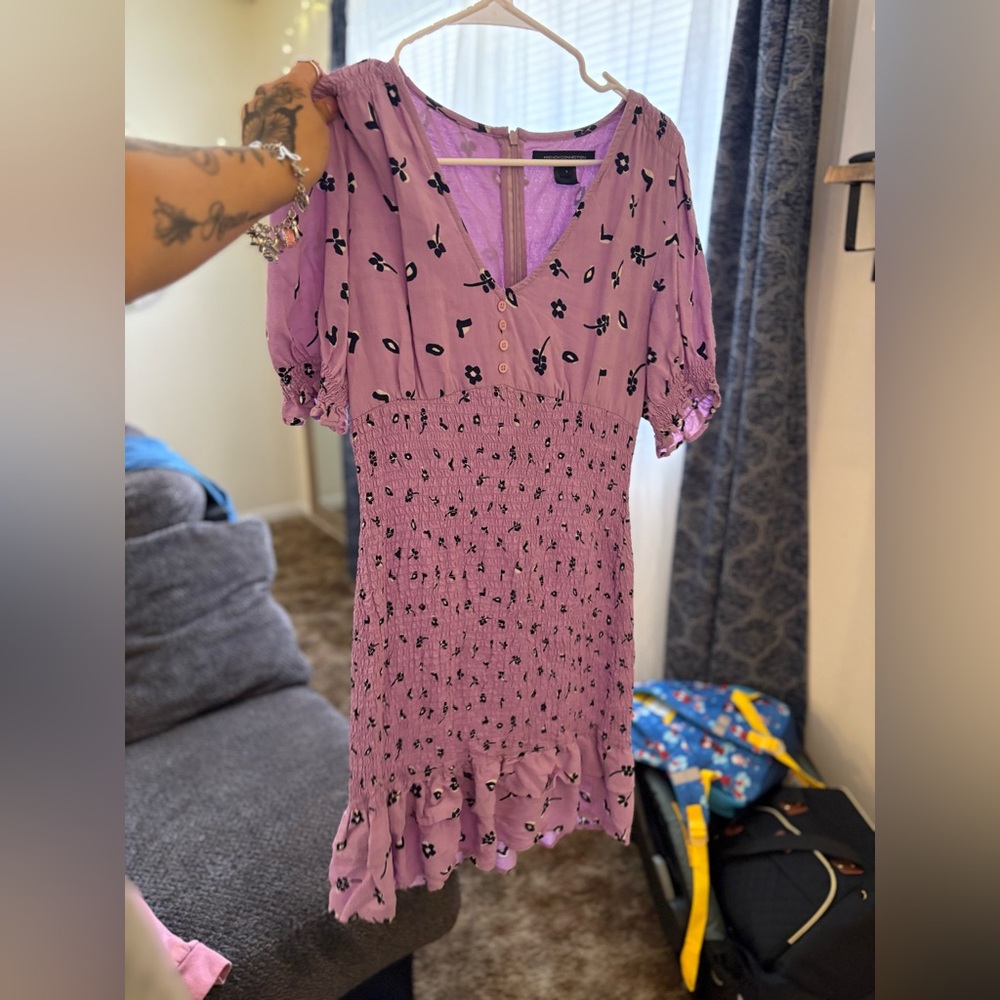 Purple Smocked Women's Dress